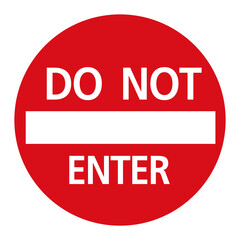 Traffic sign warns against entering.