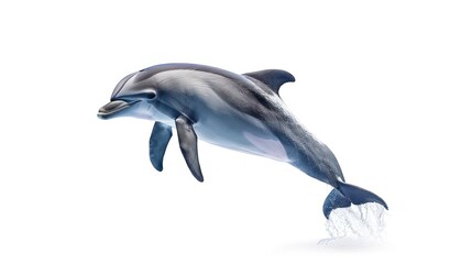 Dolphin isolated white background