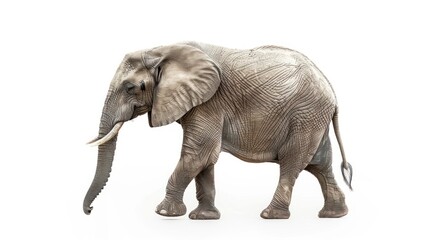 Fototapeta premium Elephant isolated white background