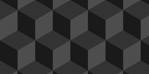 	
Seamless abstract Black and gray background from cubes and lines. Geometric tiles and mosaic creative stylish seamless pattern block cube background. minimal hexagon Cubes mosaic shape vector design