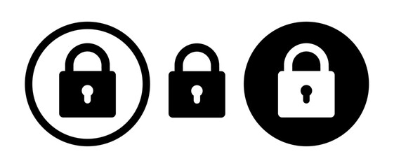 padlock icon vector. symbol, sign, locked