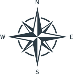 Obraz premium compass vector. symbol, sign, icon, ship, adventure