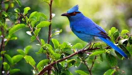 blue bird on a branch