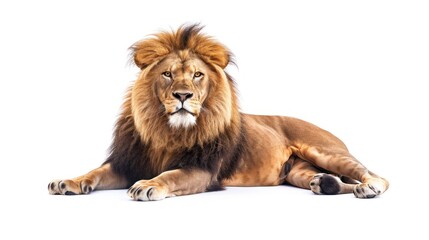 Lion isolated white background