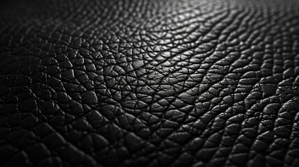 Black authentic leather texture for backgrounds or design resources
