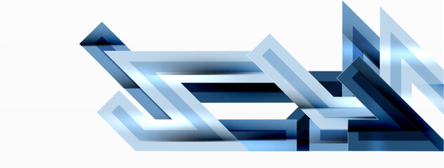 Line zig zag dynamic geometric abstract background. Colorful lines with shadow and light effects, various routes concept. Vector Illustration For Wallpaper, Banner, Background, Card