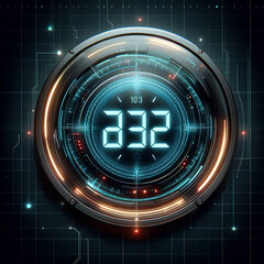 壊れた未来風のデジタル計器