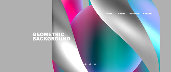 Colorful flowing shapes, wave lines with neon gradients. Vector Illustration For Wallpaper, Banner, Background, Card, Book Illustration, landing page