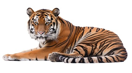 Obraz premium Tiger isolated white background