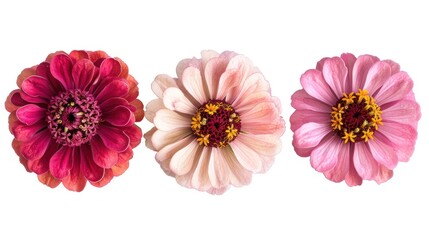 Zinnia isolated white background