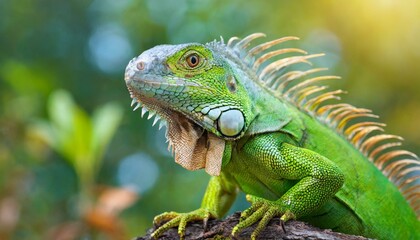 Obraz premium iguana on a branch