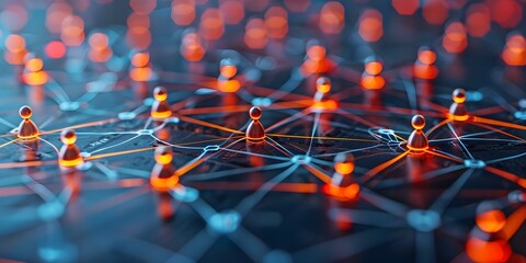 Digital tech business network linking companies for collaboration and growth. Concept Tech Industry, Business Growth, Collaboration, Networking, Digital Innovation