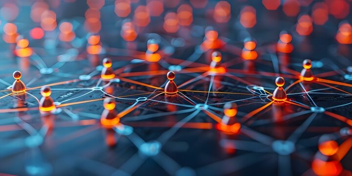 Digital tech business network linking companies for collaboration and growth. Concept Tech Industry, Business Growth, Collaboration, Networking, Digital Innovation