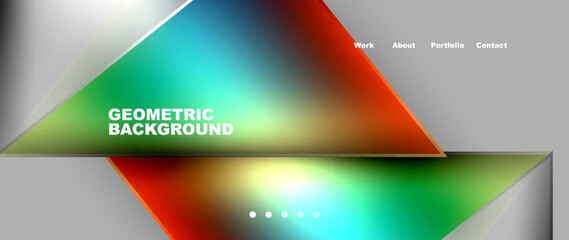 Gradient triangle geometric minimal wallpaper