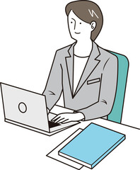 仕事をする女性