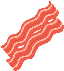 bacon flat illustration