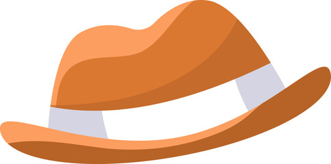 Brown hat illustration