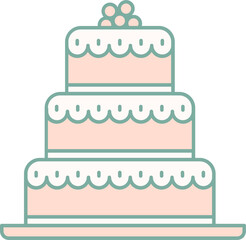 wedding cake illustration