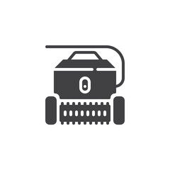 Robotic pool vacuum vector icon