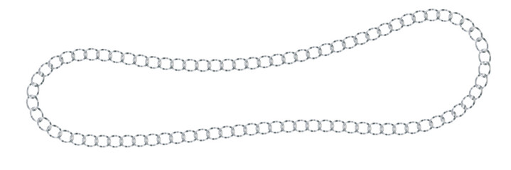 Black & gold chain link circle logo icon symbol. Seamless metal chainlink sign ornament ring shape border. Round Ring connect frame pattern. Vector illustration image. Isolated on white background.