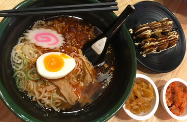 Ramen with Boil Egg and Bamboo Shoot