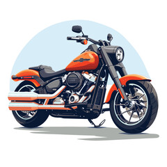 Obraz premium Red Motorcycle illustration isolated on white background