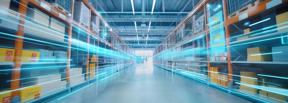 5. Picture the transformation of the retail warehouse landscape through futuristic technology. Explore how digitalization and visualization underpin Industry 4.0 processes, revolutionizing goods