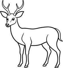 deer silhouette vector illustration eps 10