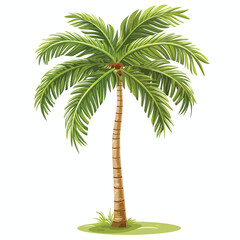 Obraz premium Palm tree illustration isolated on white background
