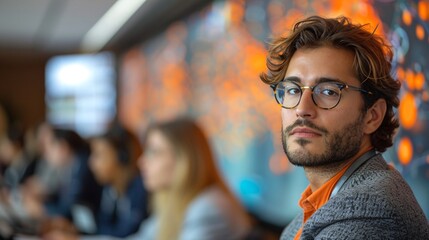 Obraz premium A cybersecurity workshop focused on innovation and new technologies, Generative AI