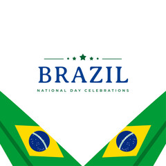 Brazil independence day celebration graphics template