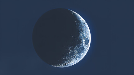 A large moon is in the sky, with a dark blue background