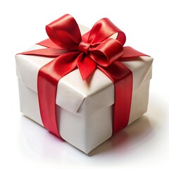 Fototapeta premium Paket - Geschenk - Weißer Hintergrund