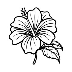 Flower lineart vector illustration white background 2