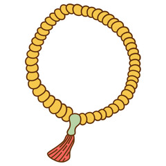 Ramadan Kareem Element with Cartoon Design. Vector Illustration on a White Background.