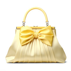 Obraz premium Women wedding bag on transparent background, decorated handmade bags