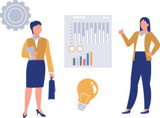 The girls are doing discussion.