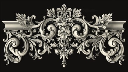 Classic and ornamental borders and frames with intricate scroll details