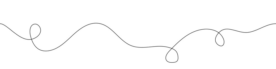 Abstract wave line element on white background. Dynamic doodle art bg. Liquid stream swirl seamless drawing. Wavy scribble pattern concept with curl. Business chaos and messy string illustration