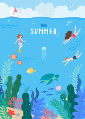 coral reef and fishes