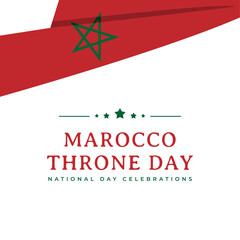 Marocco throne national day celebration graphics template