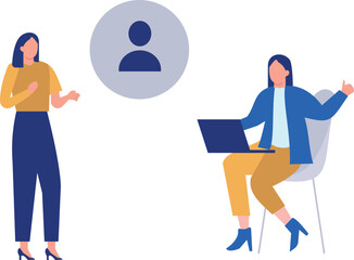 The girls are talking.