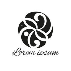 shilhoutte logo design, a flower that means various expressions