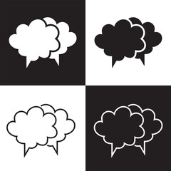 Hint Cloud vector icon. Image style is a flat gray pictograph symbol.  Vector  illustration . EPS 10