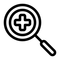 Fototapeta premium Search hospital icon