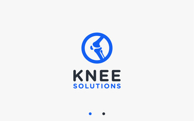 knee logo design vector silhouette illustration