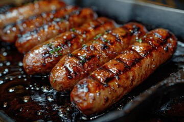 Grilled sausage professional advertising food photography