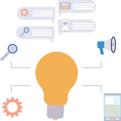 Info graphic business is connected with ideas.