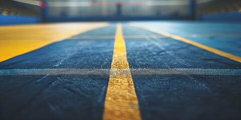 Two wrestling mats showing signs of intense competition strength skill and rivalry. Concept Wrestling, Competition, Strength, Rivalry, Wrestling Mats