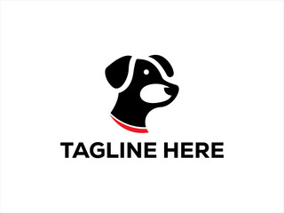 simple dog logo design,minimal pet logo vector